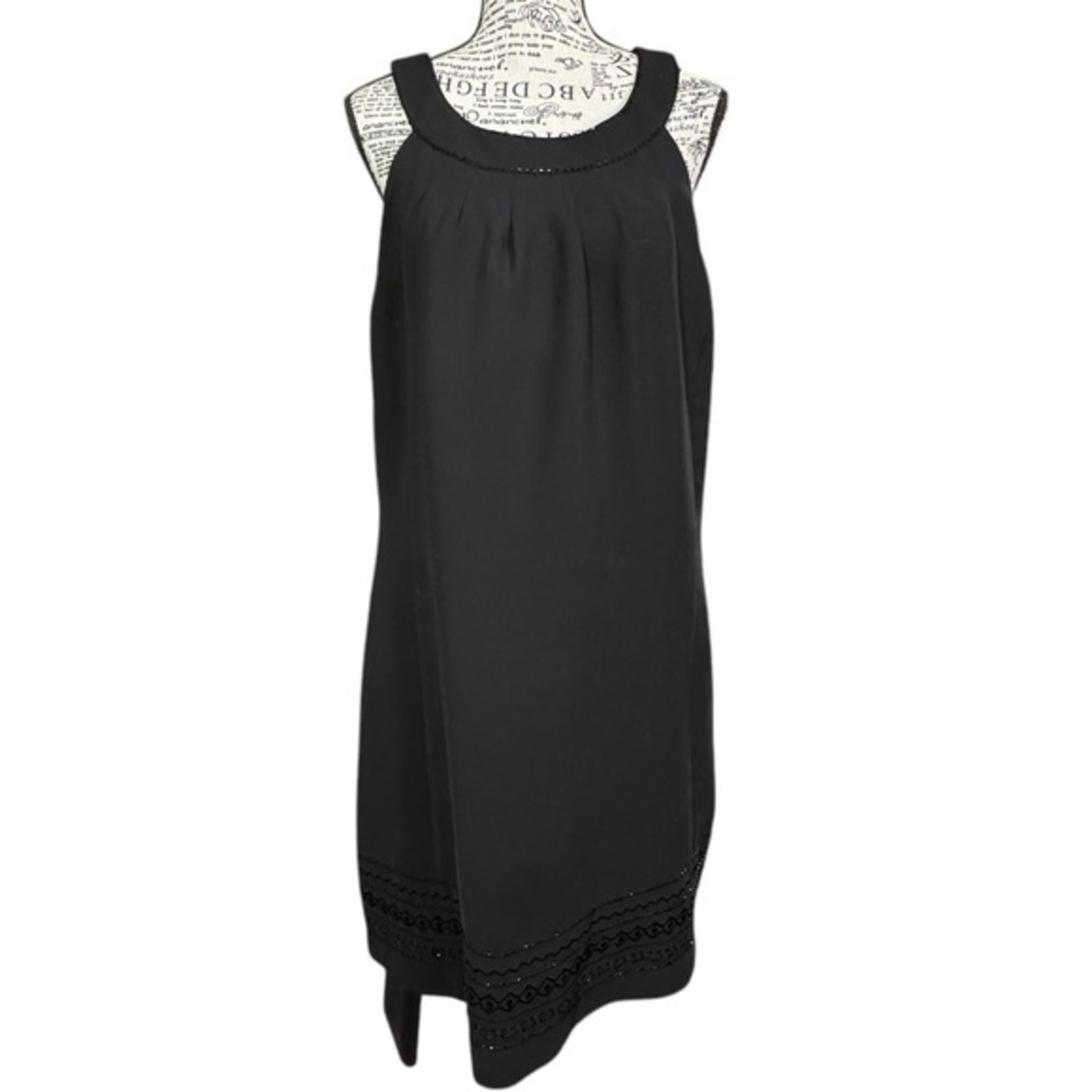 NEW DIRECTION Beaded & Embroidered Cocktail Dress sz 16 Sleeveless midi dress